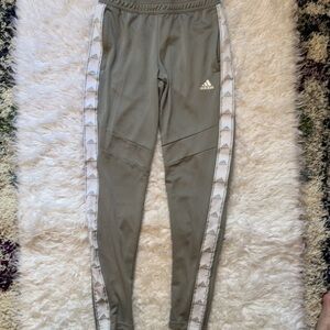 adidas gray track Pants with White Accents